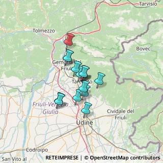 Mappa Via Marinelli, 33017 Tarcento UD, Italia (8.27857)