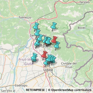 Mappa Via Marinelli, 33017 Tarcento UD, Italia (9.0925)