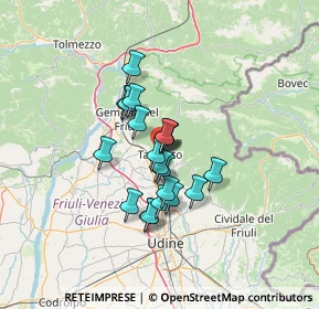 Mappa Piazza Libertà, 33017 Tarcento UD, Italia (9.0595)