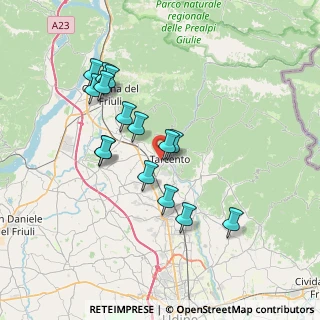 Mappa Via G. Baldissera, 33017 Tarcento UD, Italia (6.574)