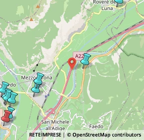 Mappa A22, 38010 Faedo TN, Italia (3.56091)