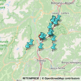 Mappa P.za Chiesa, 38016 Mezzocorona TN, Italia (10.9)