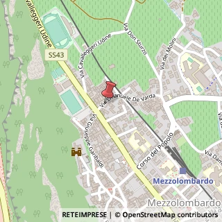Mappa Via Emanuele de Varda, 16, 38017 Mezzolombardo, Trento (Trentino-Alto Adige)