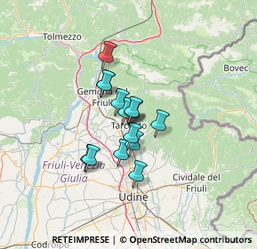 Mappa Viale Marinelli, 33017 Tarcento UD, Italia (8.32)