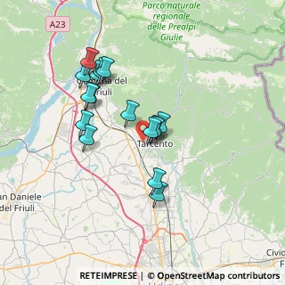 Mappa Via Giuseppe Mazzini, 33017 Tarcento UD, Italia (6.08188)