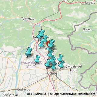 Mappa Via Giuseppe Mazzini, 33017 Tarcento UD, Italia (11.005)