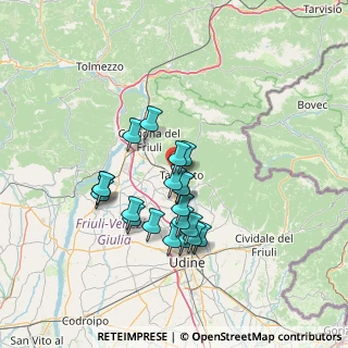 Mappa Via Giuseppe Mazzini, 33017 Tarcento UD, Italia (11.5765)