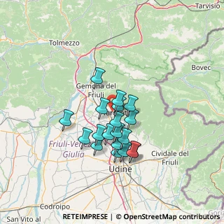 Mappa Via Giuseppe Mazzini, 33017 Tarcento UD, Italia (10.57632)
