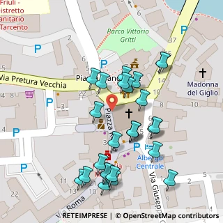 Mappa Piazza Frangipane, 33017 Tarcento UD, Italia (0.06154)
