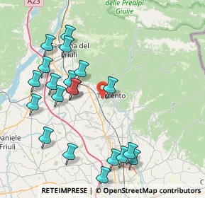 Mappa Via dei Fagnà, 33017 Tarcento UD, Italia (8.768)