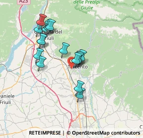 Mappa Via dei Fagnà, 33017 Tarcento UD, Italia (6.23188)