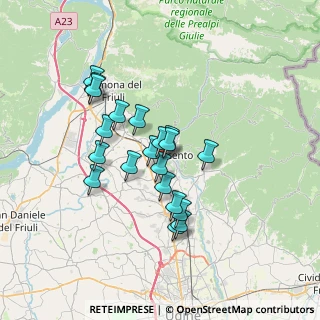 Mappa Via dei Fagnà, 33017 Tarcento UD, Italia (5.564)