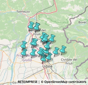 Mappa Via dei Fagnà, 33017 Tarcento UD, Italia (10.12)