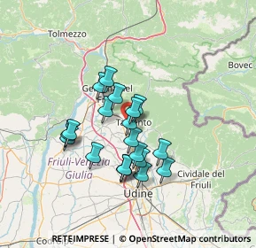 Mappa Via dei Fagnà, 33017 Tarcento UD, Italia (10.7295)