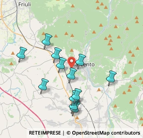 Mappa Via dei Fagnà, 33017 Tarcento UD, Italia (3.4425)