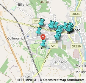 Mappa Via dei Fagnà, 33017 Tarcento UD, Italia (0.814)