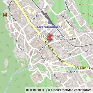 Mappa Via De Gasperi, 69, 38017 Mezzolombardo, Trento (Trentino-Alto Adige)