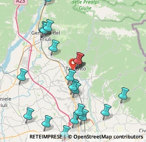 Mappa 33017 Tarcento UD, Italia (8.9005)