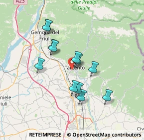 Mappa 33017 Tarcento UD, Italia (5.9875)