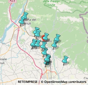 Mappa 33017 Tarcento UD, Italia (5.83765)