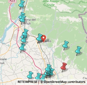 Mappa 33017 Tarcento UD, Italia (10.2885)