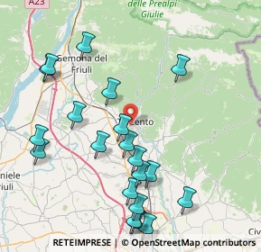 Mappa 33017 Tarcento UD, Italia (8.9585)