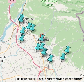 Mappa 33017 Tarcento UD, Italia (7.00143)