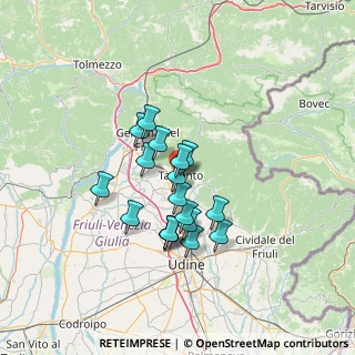 Mappa 33017 Tarcento UD, Italia (10.23778)