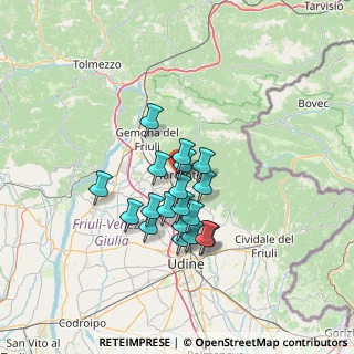 Mappa 33017 Tarcento UD, Italia (10.20632)