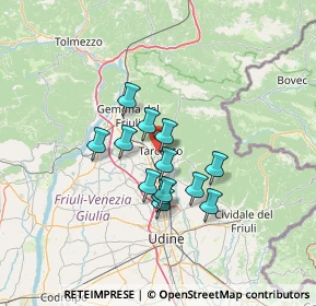 Mappa 33017 Tarcento UD, Italia (9.75462)