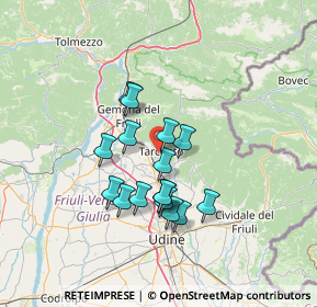 Mappa 33017 Tarcento UD, Italia (10.84375)