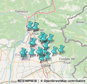 Mappa 33017 Tarcento UD, Italia (10.447)