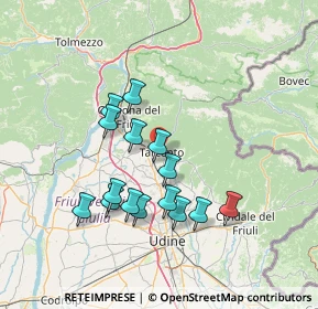 Mappa 33017 Tarcento UD, Italia (12.67067)