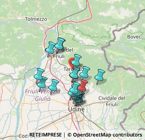 Mappa 33017 Tarcento UD, Italia (11.5995)
