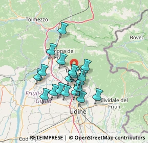 Mappa 33017 Tarcento UD, Italia (11.07737)