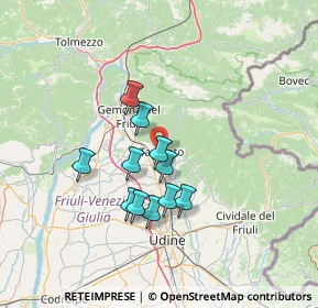 Mappa 33017 Tarcento UD, Italia (10.80182)
