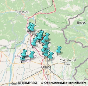 Mappa 33017 Tarcento UD, Italia (10.22647)