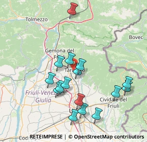Mappa 33017 Tarcento UD, Italia (14.84)