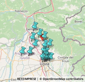 Mappa 33017 Tarcento UD, Italia (11.37421)