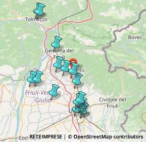Mappa 33017 Tarcento UD, Italia (15.47125)