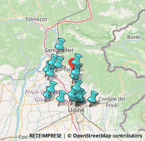 Mappa 33017 Tarcento UD, Italia (12.005)