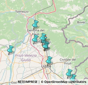Mappa 33017 Tarcento UD, Italia (16.74273)