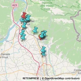 Mappa Via Sottonogaria, 33017 Tarcento UD, Italia (6.45)
