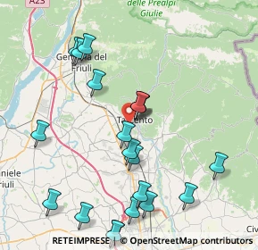 Mappa Via Sottonogaria, 33017 Tarcento UD, Italia (8.863)