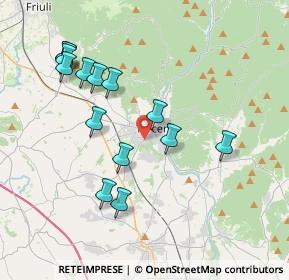 Mappa Via Sottonogaria, 33017 Tarcento UD, Italia (3.815)