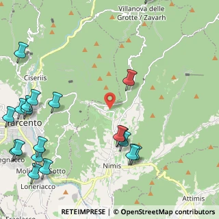 Mappa Via Ramandolo, 33045 Nimis UD, Italia (3.0795)