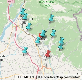 Mappa Via David Maria Turoldo, 33017 Tarcento UD, Italia (6.06417)