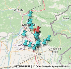 Mappa Via Salvo D'Acquisto, 33017 Tarcento UD, Italia (8.9435)