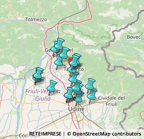 Mappa Via Salvo D'Acquisto, 33017 Tarcento UD, Italia (10.975)