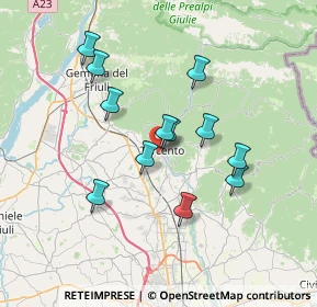 Mappa Via Bortolo Lucano, 33017 Tarcento UD, Italia (6.07333)